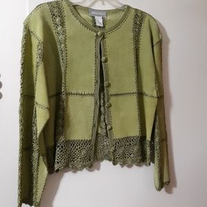 Lime Green suede Jacket